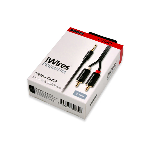 Techlink iWires 3.5mm Stereo Jack to Phono Lead (3 metre)